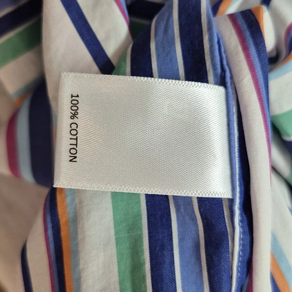 Cremieux Men's Shirt Size XXL Stripes Short Sleeve Button-Up Casual Cotton (56 - Picture 8 of 9